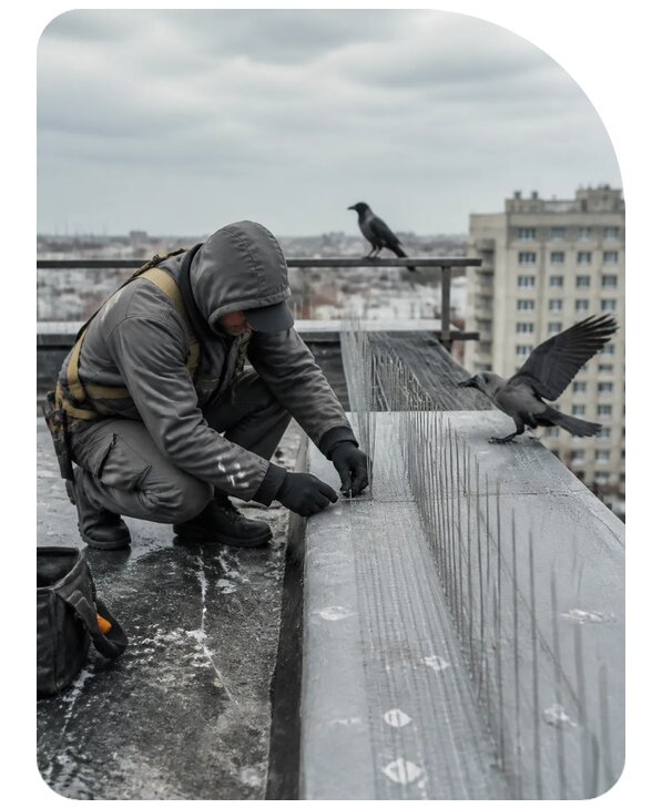 Защита от ворон под ключ в Кирове по цене от 5083 р. | Сенат-Кро